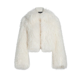 Leslie Faux Fur Jacket, White