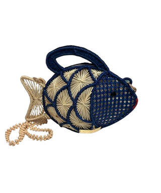 Navy Fish Handbag