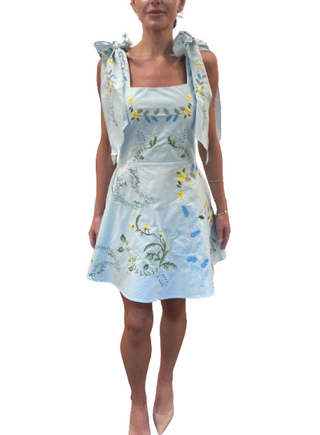 Safir Dress, Blue Dalias