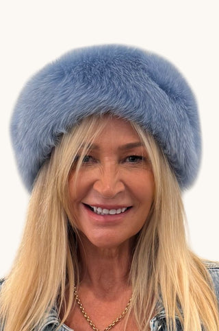 Blue Fox Fur Headband