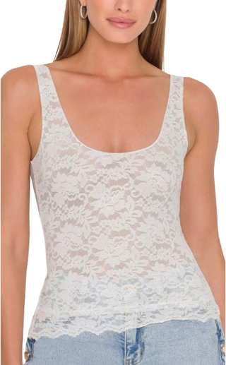 Juliett Lace Tank, White
