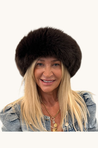 Brown Fox Fur Headband