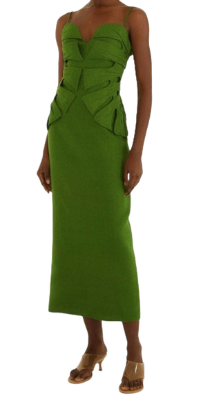 FARM Rio Women's Green Monstera Leaf Sleeveless Linen Maxi Dress | M FARM Rio Women's Green Monstera Leaf Sleeveless Linen Maxi Dress | M