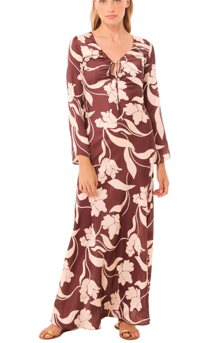 Karla Dress, Chocolate Flora