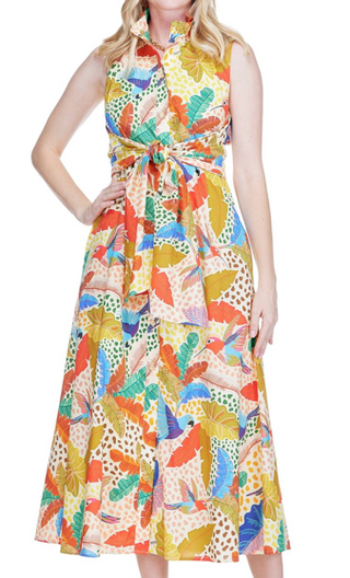Back Wrap Midi Dress