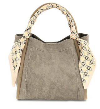 Gianna Suede Bag, Taupe