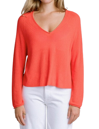 Misu V Neck, Coral