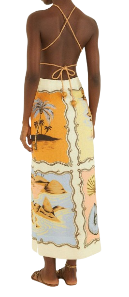 Souvenir Scarf Maxi Dress