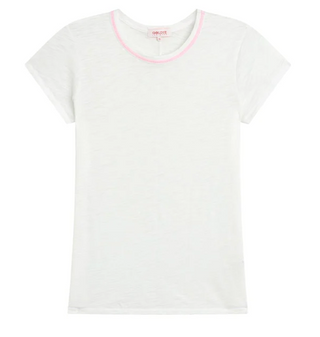 Stitch Ringer Tee, White