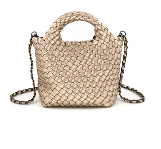 Braided Micro Bag, Champagne