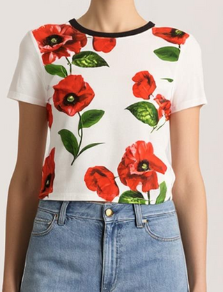 Onie Ringer Tee, Summer Poppy