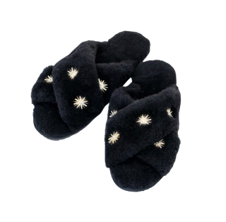 Sheepskin Slippers, Black