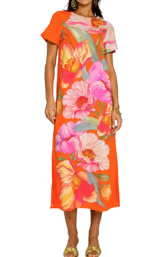 Tess Midi Dress, Sunset Blooms