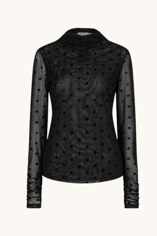 Polka Dot Mesh Top