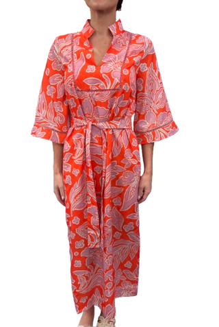 Yoke Tunic Maxi, Orange