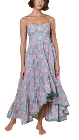 Floral Hi-Low Dress, Cactus