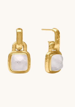 Sahara Hoop & Charm Earring, Clear
