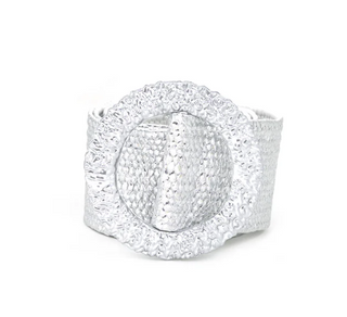 Silver Elastic Belt