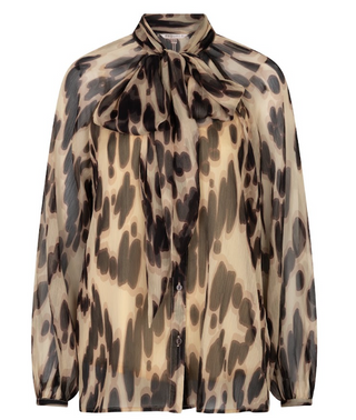Leopard Bow Blouse