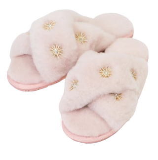 Sheepskin Slippers, Light Pink
