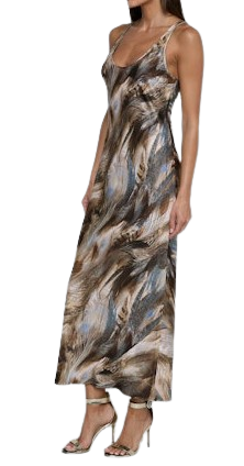 Akiya Tank Dress, Neutral Feathers