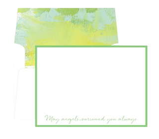 Angels Notecards, Green