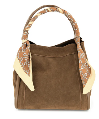 Gianna Suede Bag, Chocolate