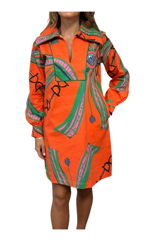 Cassidy Short Dress, Estate Orange