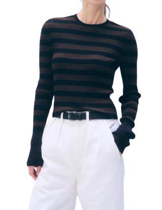 Cotton Ribbed Longsleeve Top