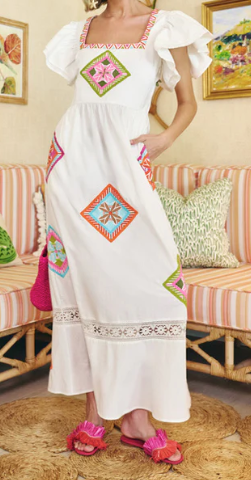 Margaret Midi Dress, Tile