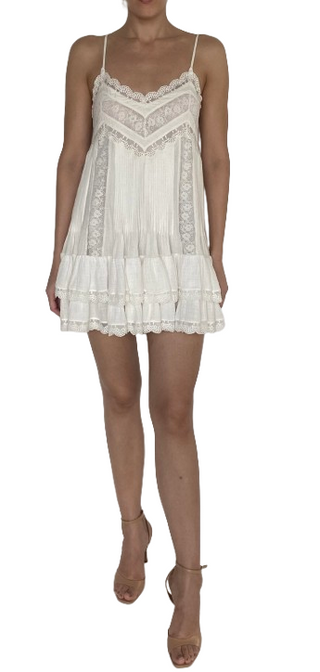 Dove Lace Detail Mini Dress