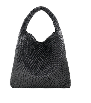 Woven Tote Bag, Black