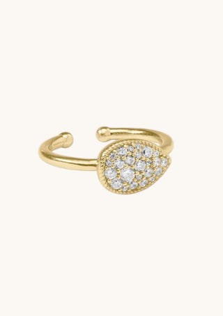Pave Teardrop Ring, CZ