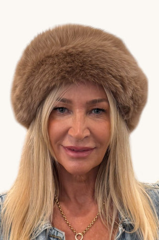 Latte Fox Fur Headband