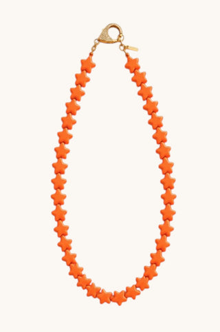 Small Star Necklace, Orange