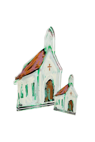 Copper Church Large Acrylic Block