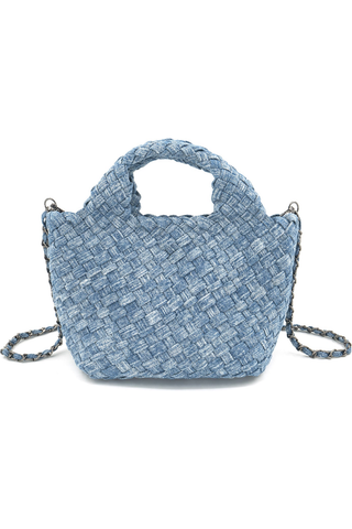 Braided Mini Bag, Light Denim