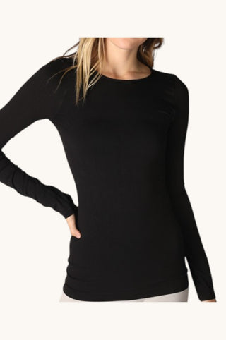 Long Sleeve Crew, Black