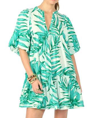 Cruz Mini Dress, Palm Green