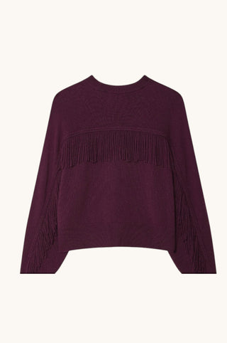 Cashmere Blend Luxe Fringe Crew
