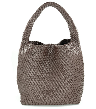 Large Woven Tote, Brown