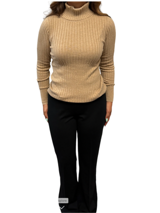 Cotton/Cashmere Turtlneck, Iced Coffee