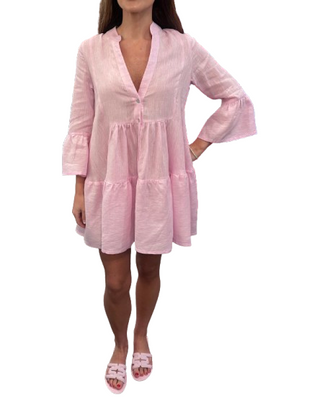 Ida Linen Dress, Rosa