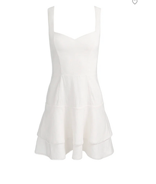 Miriam Tiered Mini Dress, White