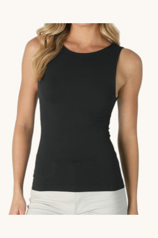 Boat Neck Tank, Black