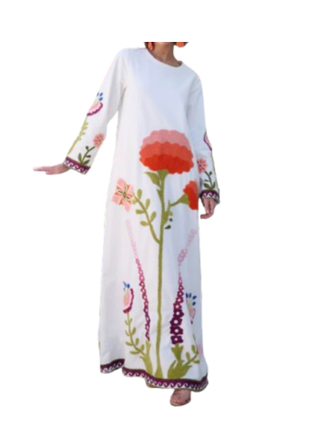 Floral Embroidered Kaftan
