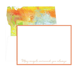 Angels Notecards, Orange