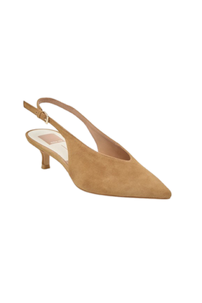 Alenna Sling back, Light Brown Suede
