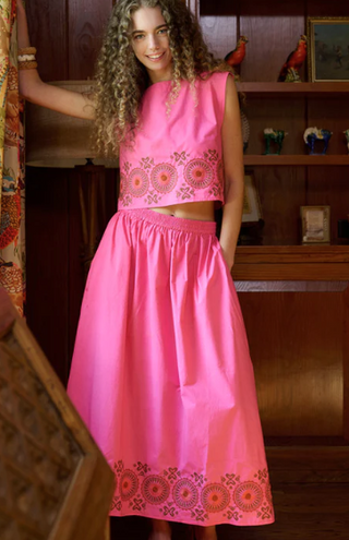 Madelyn Midi Skirt, Pink