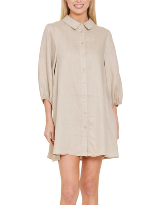 Exaggerated Sleeve Dress, Linen